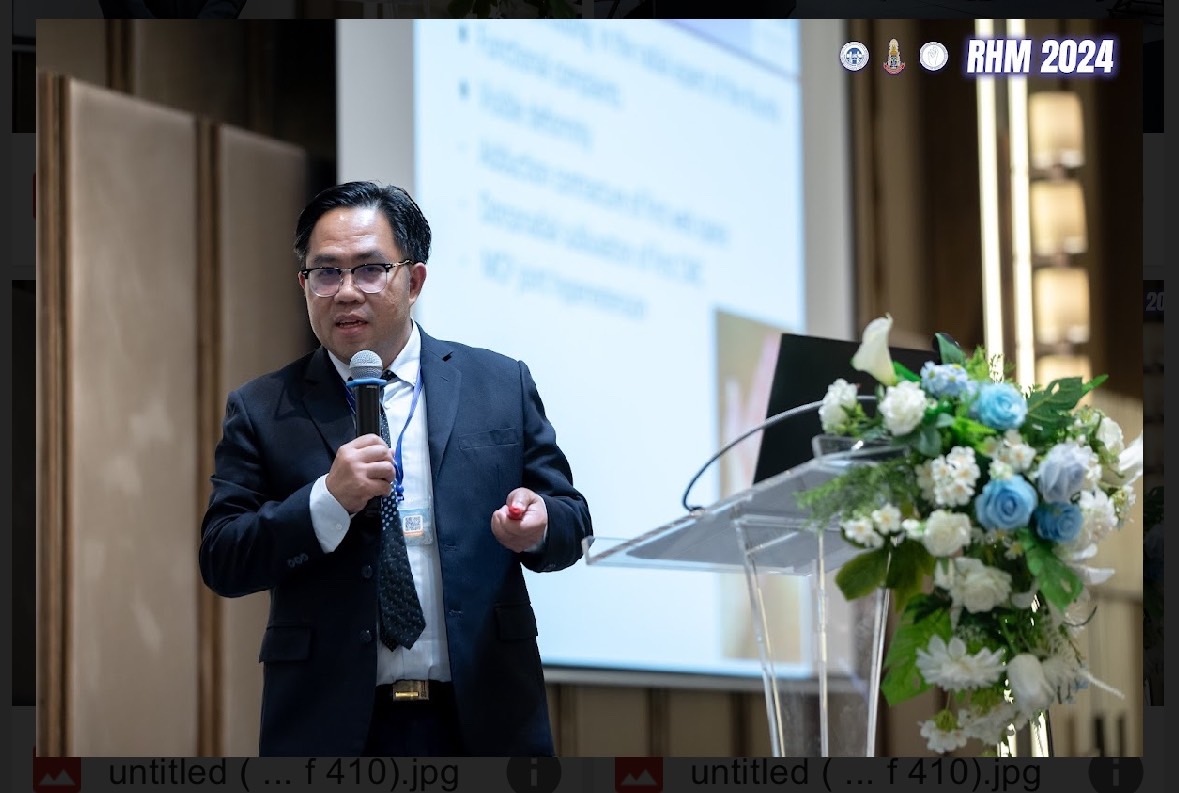 นพ.ศรัณย์ มะลิซ้อน บรรยายในงานประชุมวิชาการ Regional Hand Meeting 2024