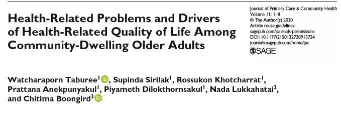Health-Related Problems and Drivers of Health-Related Quality of Life Among Community-Dwelling Older Adults