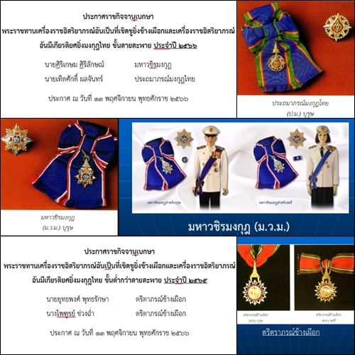 คณาจารย์ในภาคที่ได้รับพระราชทานเครื่องราชอิสริยาภรณ์ฯ ประจําปี 2565 และ 2566